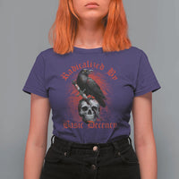 Radicalized By Basic Decency T Shirt For Women Vintage Gothic Victorian Crow Skull - Wonder Print Shop