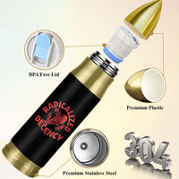 Radicalized By Basic Decency Bullet Tumbler Feminist Activist - Wonder Print Shop