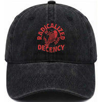 Radicalized By Basic Decency Washed Cotton Baseball Cap Feminist Activist