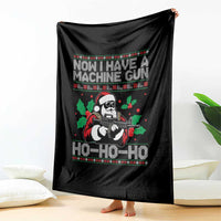 Funny Christmas 80's Die Movie Throw Blanket Now I Have A Machine Gun Ho Ho Ho Gun Lover - Wonder Print Shop