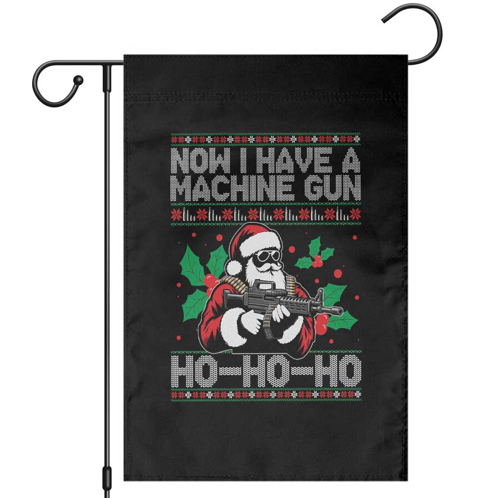Funny Christmas 80's Die Movie Garden Flag Now I Have A Machine Gun Ho Ho Ho Gun Lover - Wonder Print Shop