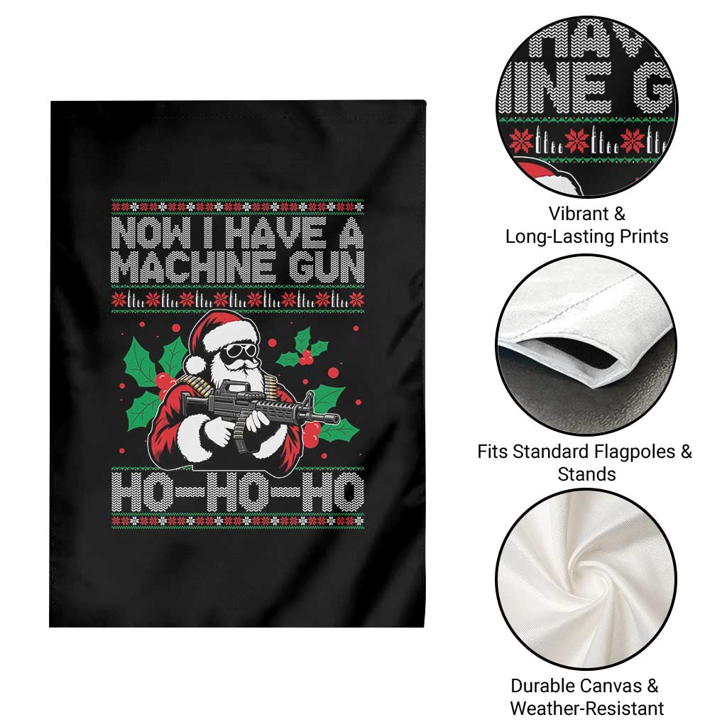 Funny Christmas 80's Die Movie Garden Flag Now I Have A Machine Gun Ho Ho Ho Gun Lover - Wonder Print Shop