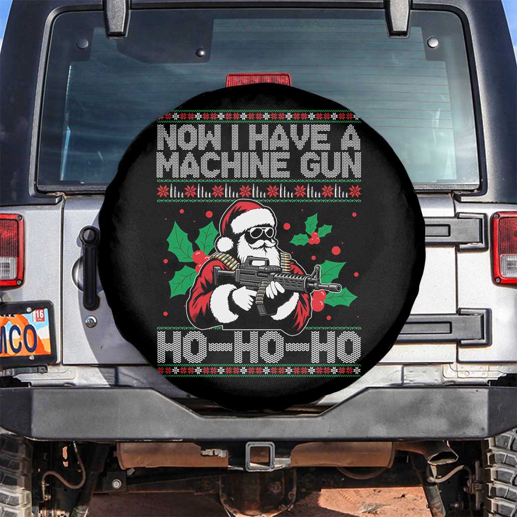 Funny Christmas 80's Die Movie Spare Tire Cover Now I Have A Machine Gun Ho Ho Ho Gun Lover - Wonder Print Shop