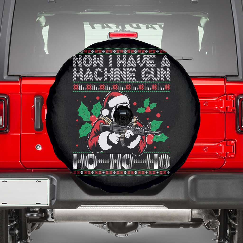 Funny Christmas 80's Die Movie Spare Tire Cover Now I Have A Machine Gun Ho Ho Ho Gun Lover - Wonder Print Shop