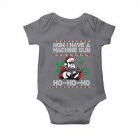 Funny Christmas 80's Die Movie Baby Onesie Now I Have A Machine Gun Ho Ho Ho Gun Lover - Wonder Print Shop