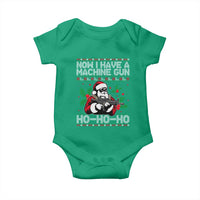 Funny Christmas 80's Die Movie Baby Onesie Now I Have A Machine Gun Ho Ho Ho Gun Lover - Wonder Print Shop