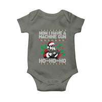 Funny Christmas 80's Die Movie Baby Onesie Now I Have A Machine Gun Ho Ho Ho Gun Lover - Wonder Print Shop