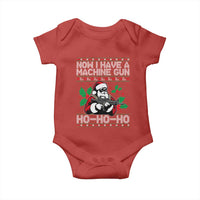 Funny Christmas 80's Die Movie Baby Onesie Now I Have A Machine Gun Ho Ho Ho Gun Lover - Wonder Print Shop