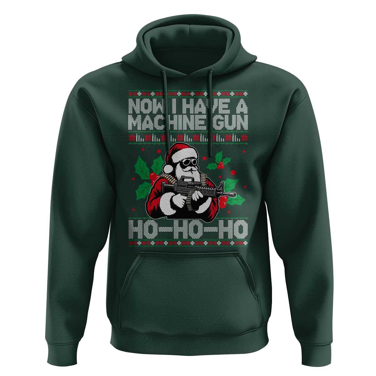 Funny Christmas 80's Die Movie Hoodie Now I Have A Machine Gun Ho Ho Ho Gun Lover - Wonder Print Shop