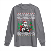 Funny Christmas 80's Die Movie Long Sleeve Shirt Now I Have A Machine Gun Ho Ho Ho Gun Lover - Wonder Print Shop