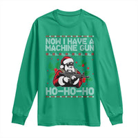 Funny Christmas 80's Die Movie Long Sleeve Shirt Now I Have A Machine Gun Ho Ho Ho Gun Lover - Wonder Print Shop