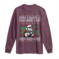 Funny Christmas 80's Die Movie Long Sleeve Shirt Now I Have A Machine Gun Ho Ho Ho Gun Lover - Wonder Print Shop