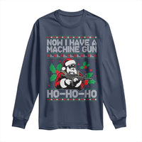 Funny Christmas 80's Die Movie Long Sleeve Shirt Now I Have A Machine Gun Ho Ho Ho Gun Lover - Wonder Print Shop