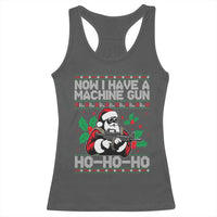 Funny Christmas 80's Die Movie Racerback Tank Top Now I Have A Machine Gun Ho Ho Ho Gun Lover - Wonder Print Shop