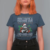 Funny Christmas 80's Die Movie T Shirt For Women Now I Have A Machine Gun Ho Ho Ho Gun Lover - Wonder Print Shop