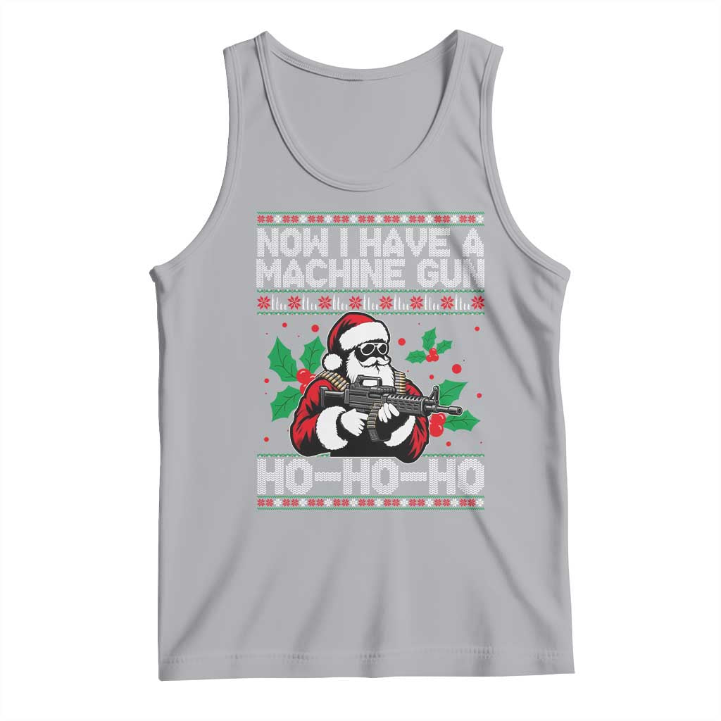 Funny Christmas 80's Die Movie Tank Top Now I Have A Machine Gun Ho Ho Ho Gun Lover - Wonder Print Shop