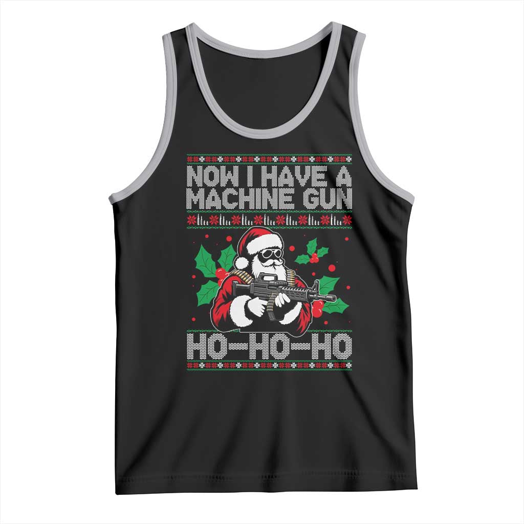 Funny Christmas 80's Die Movie Tank Top Now I Have A Machine Gun Ho Ho Ho Gun Lover - Wonder Print Shop