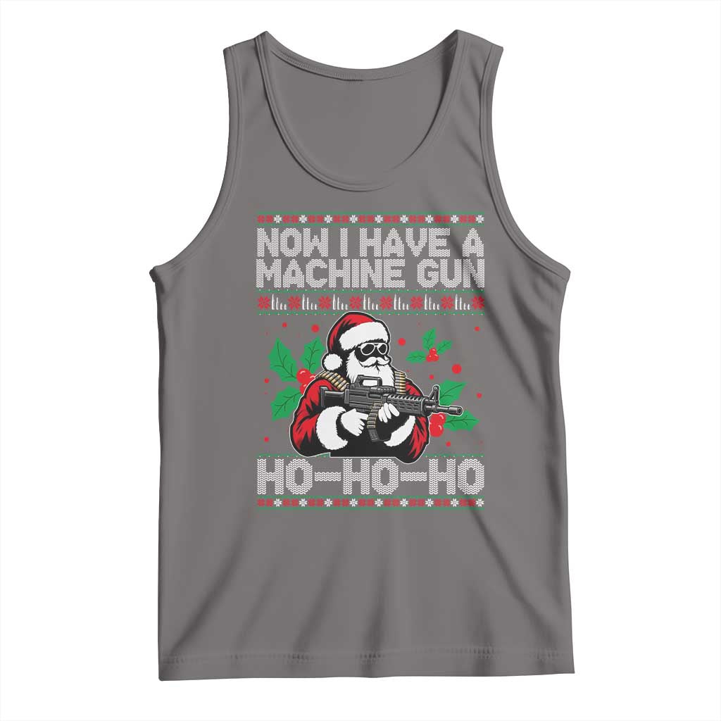 Funny Christmas 80's Die Movie Tank Top Now I Have A Machine Gun Ho Ho Ho Gun Lover - Wonder Print Shop