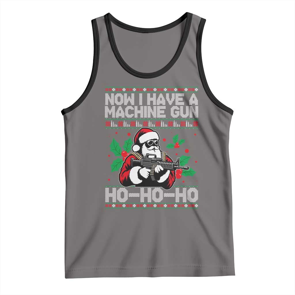 Funny Christmas 80's Die Movie Tank Top Now I Have A Machine Gun Ho Ho Ho Gun Lover - Wonder Print Shop