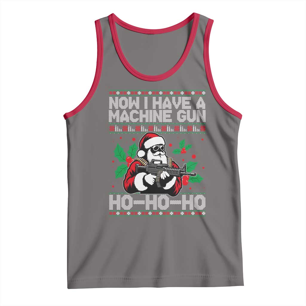 Funny Christmas 80's Die Movie Tank Top Now I Have A Machine Gun Ho Ho Ho Gun Lover - Wonder Print Shop