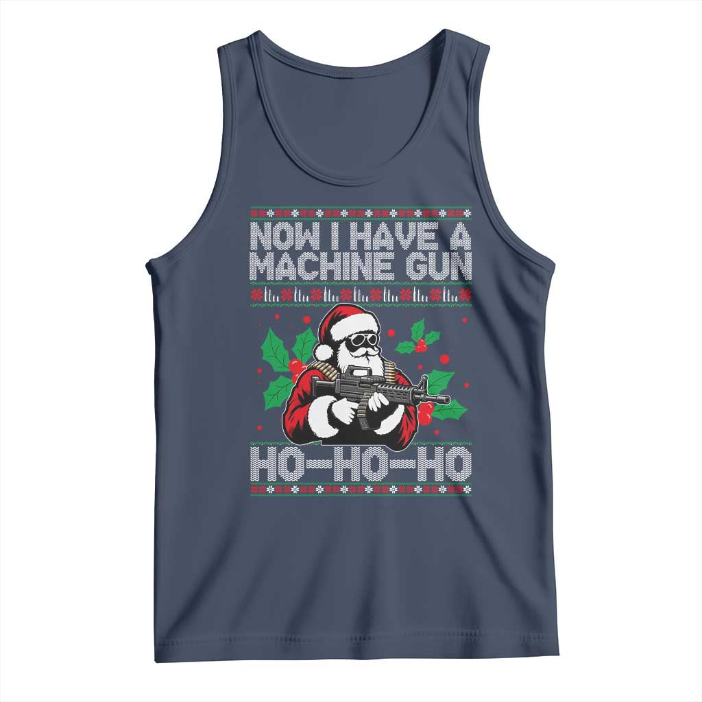 Funny Christmas 80's Die Movie Tank Top Now I Have A Machine Gun Ho Ho Ho Gun Lover - Wonder Print Shop