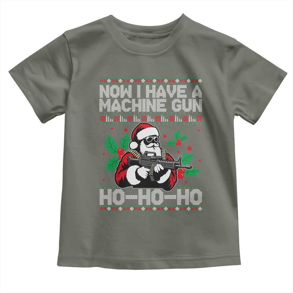 Funny Christmas 80's Die Movie Toddler T Shirt Now I Have A Machine Gun Ho Ho Ho Gun Lover - Wonder Print Shop