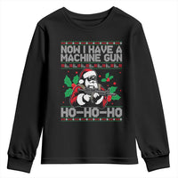 Funny Christmas 80's Die Movie Youth Sweatshirt Now I Have A Machine Gun Ho Ho Ho Gun Lover - Wonder Print Shop
