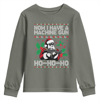 Funny Christmas 80's Die Movie Youth Sweatshirt Now I Have A Machine Gun Ho Ho Ho Gun Lover - Wonder Print Shop