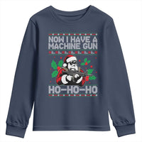 Funny Christmas 80's Die Movie Youth Sweatshirt Now I Have A Machine Gun Ho Ho Ho Gun Lover - Wonder Print Shop