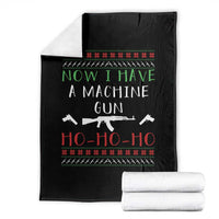 Now I Have A Machine Gun Throw Blanket Funny Christmas Movie Gun Lover - Wonder Print Shop