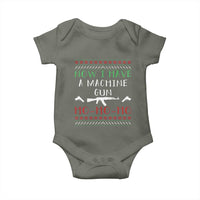 Now I Have A Machine Gun Baby Onesie Funny Christmas Movie Gun Lover - Wonder Print Shop