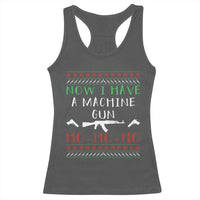 Now I Have A Machine Gun Racerback Tank Top Funny Christmas Movie Gun Lover - Wonder Print Shop