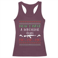 Now I Have A Machine Gun Racerback Tank Top Funny Christmas Movie Gun Lover - Wonder Print Shop
