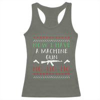Now I Have A Machine Gun Racerback Tank Top Funny Christmas Movie Gun Lover - Wonder Print Shop