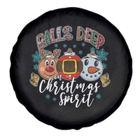 Funny Balls Deep In Christmas Spirit Spare Tire Cover Xmas Humorous Festive - Wonder Print Shop