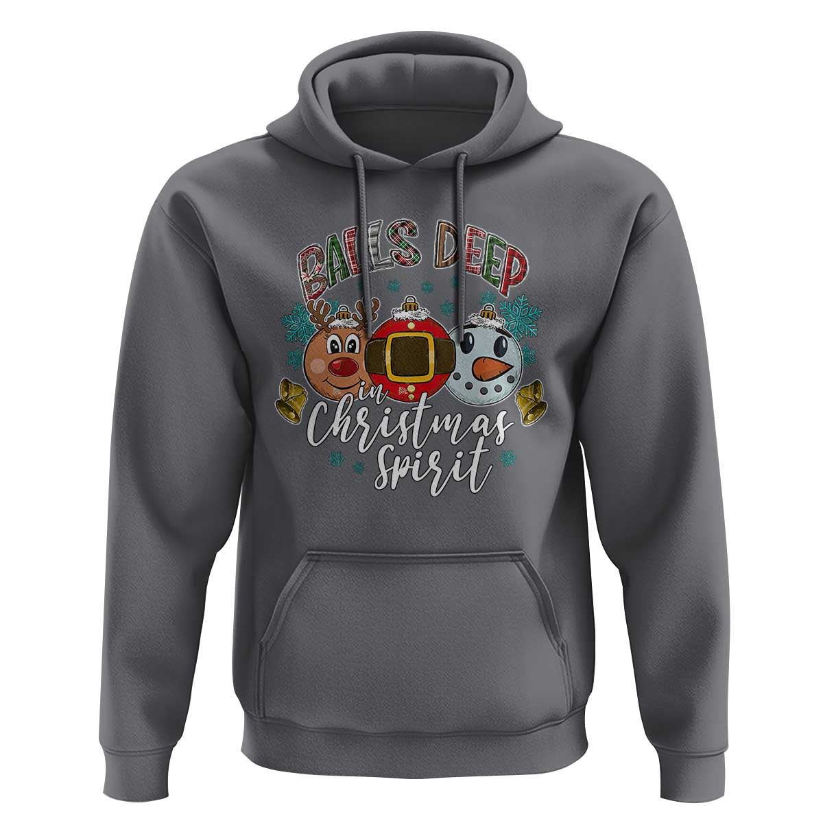 Funny Balls Deep In Christmas Spirit Hoodie Xmas Humorous Festive - Wonder Print Shop