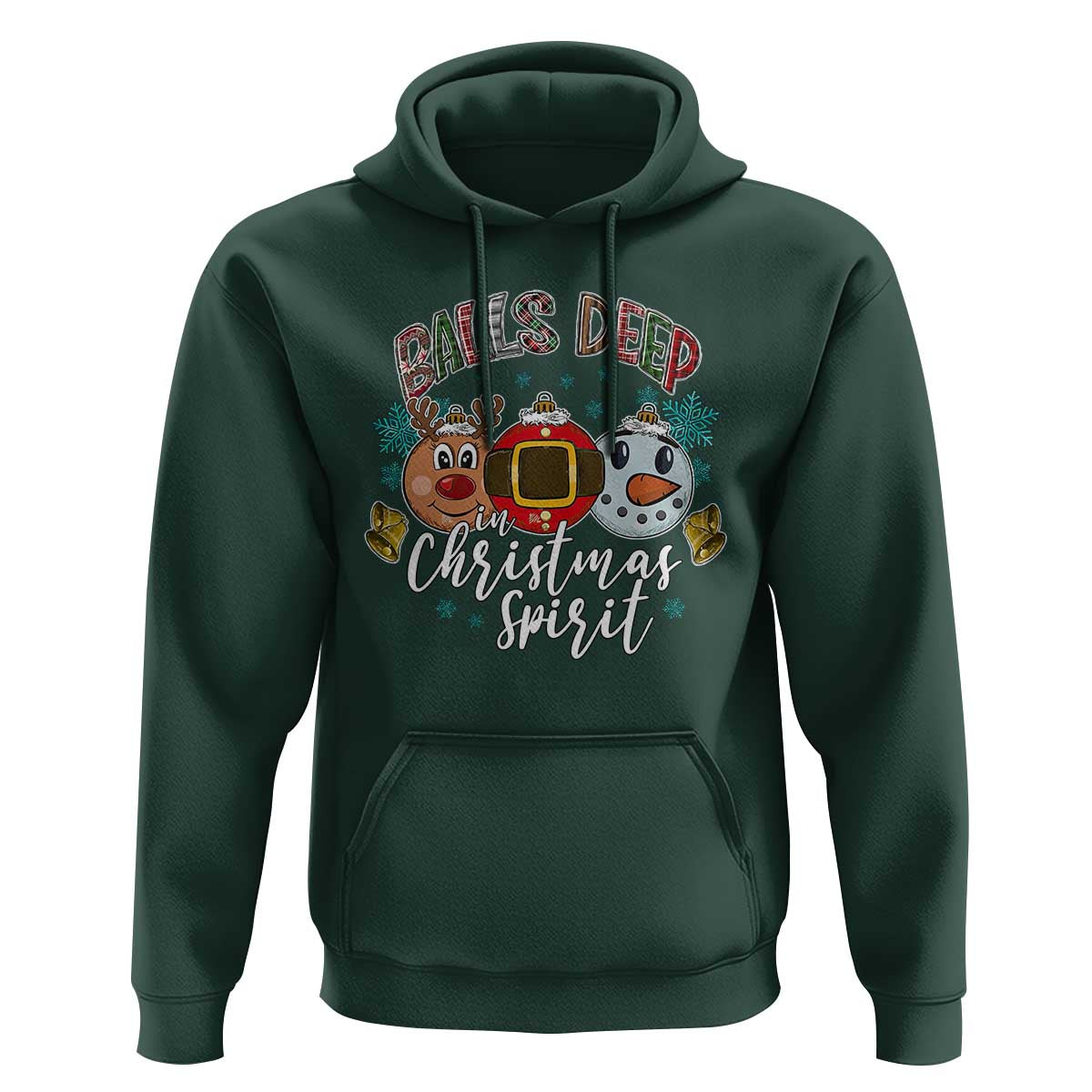 Funny Balls Deep In Christmas Spirit Hoodie Xmas Humorous Festive - Wonder Print Shop
