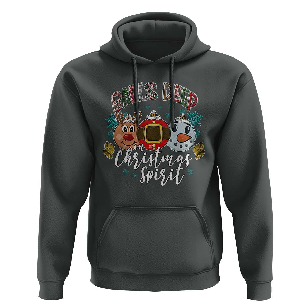 Funny Balls Deep In Christmas Spirit Hoodie Xmas Humorous Festive - Wonder Print Shop