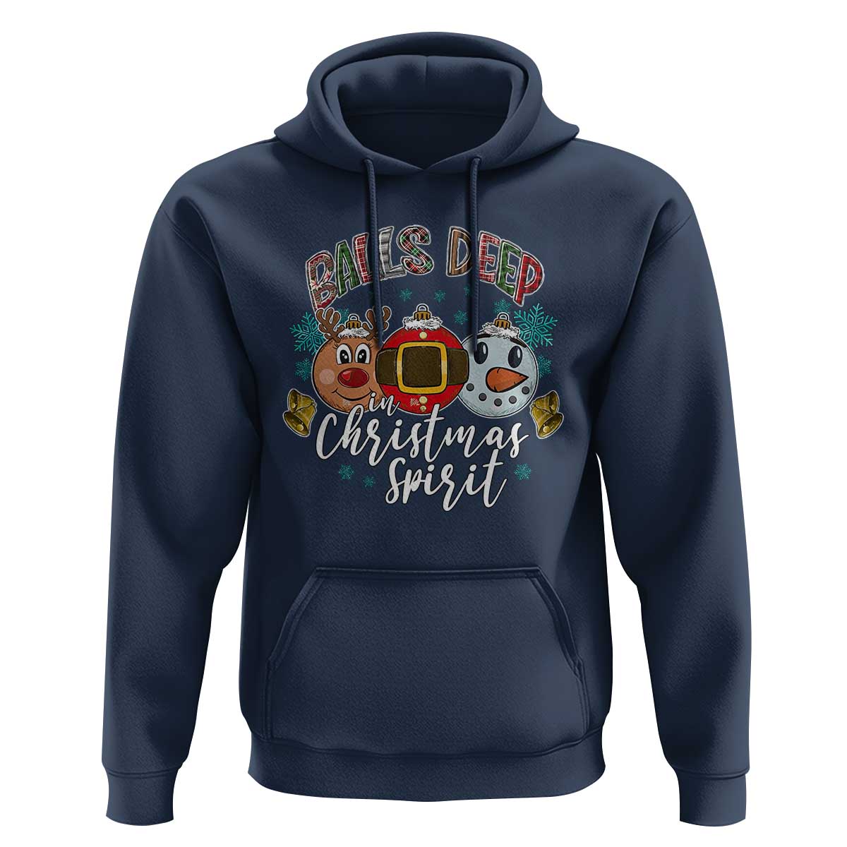 Funny Balls Deep In Christmas Spirit Hoodie Xmas Humorous Festive - Wonder Print Shop