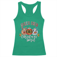 Funny Balls Deep In Christmas Spirit Racerback Tank Top Xmas Humorous Festive - Wonder Print Shop