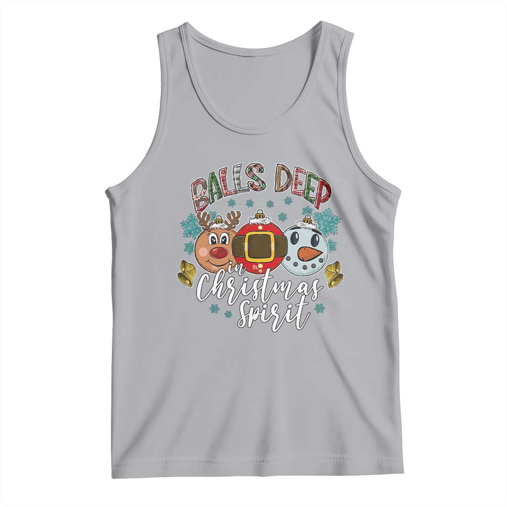 Funny Balls Deep In Christmas Spirit Tank Top Xmas Humorous Festive - Wonder Print Shop