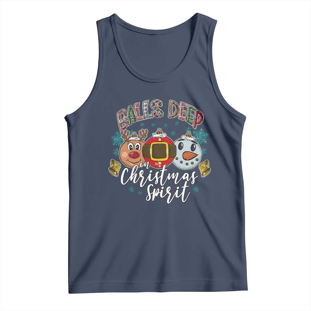 Funny Balls Deep In Christmas Spirit Tank Top Xmas Humorous Festive - Wonder Print Shop