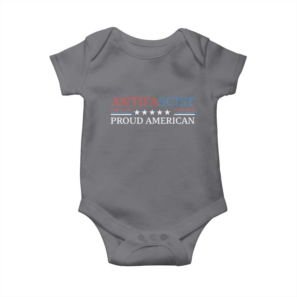 Antifascist Proud American Baby Onesie Fight Fascism Protest Liberal Democrat - Wonder Print Shop