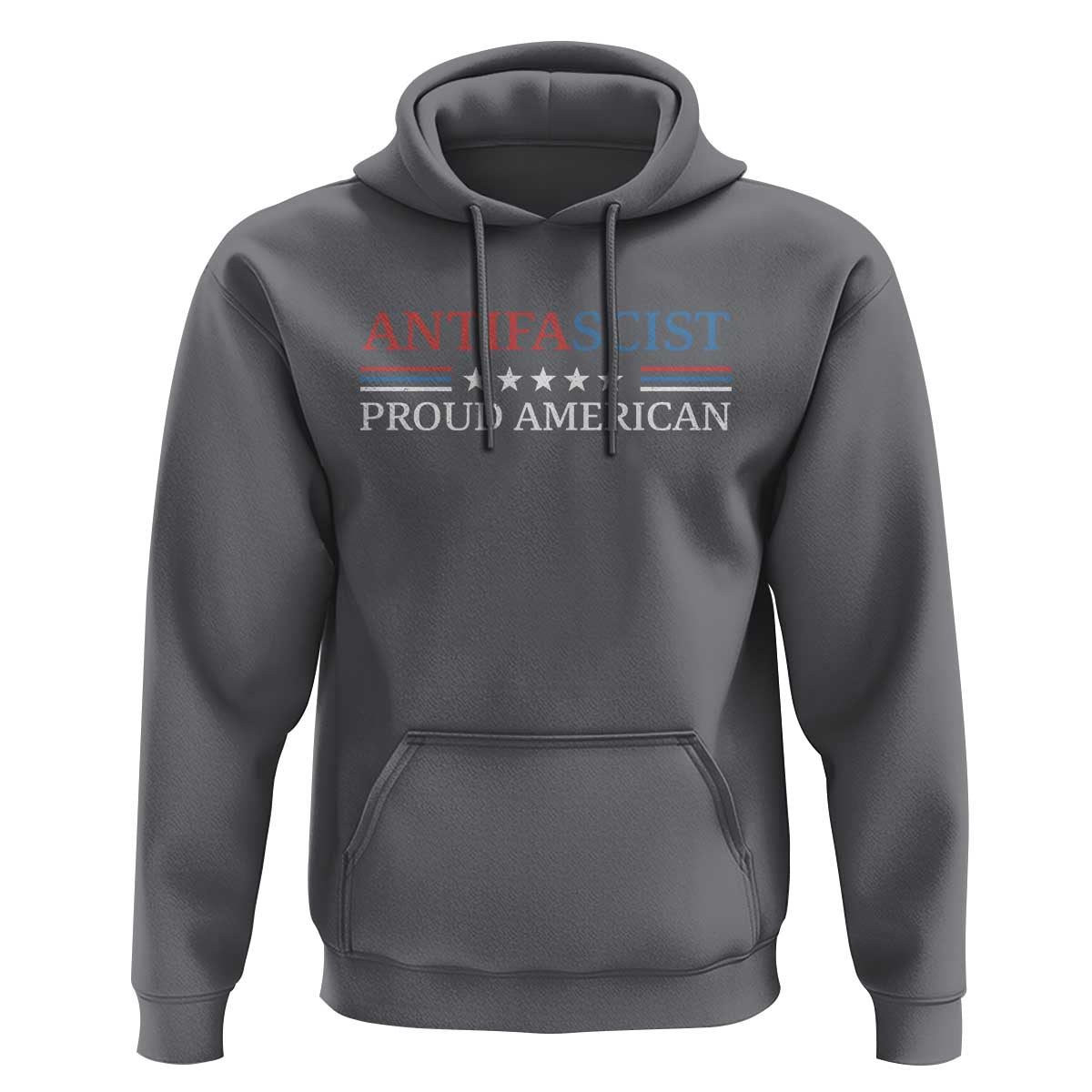 Antifascist Proud American Hoodie Fight Fascism Protest Liberal Democrat - Wonder Print Shop