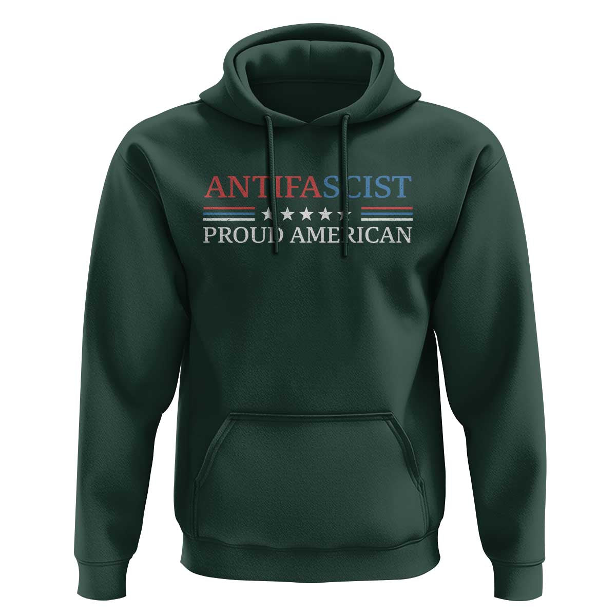 Antifascist Proud American Hoodie Fight Fascism Protest Liberal Democrat - Wonder Print Shop