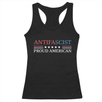 Antifascist Proud American Racerback Tank Top Fight Fascism Protest Liberal Democrat - Wonder Print Shop