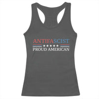 Antifascist Proud American Racerback Tank Top Fight Fascism Protest Liberal Democrat - Wonder Print Shop