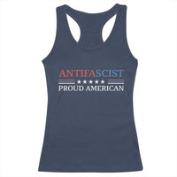 Antifascist Proud American Racerback Tank Top Fight Fascism Protest Liberal Democrat - Wonder Print Shop