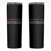 Antifascist Proud American Skinny Tumbler Fight Fascism Protest Liberal Democrat - Wonder Print Shop