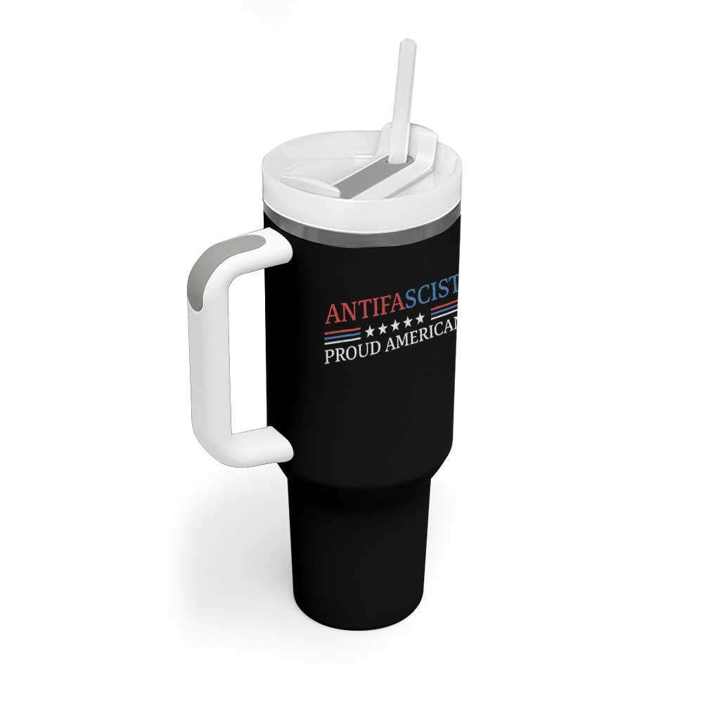 Antifascist Proud American Tumbler With Handle Fight Fascism Protest Liberal Democrat - Wonder Print Shop